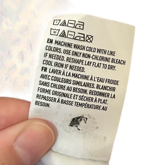 American Eagle Pink Multicolor Patchwork Peplum Babydoll Top Womens Large - Picture 5 of 6